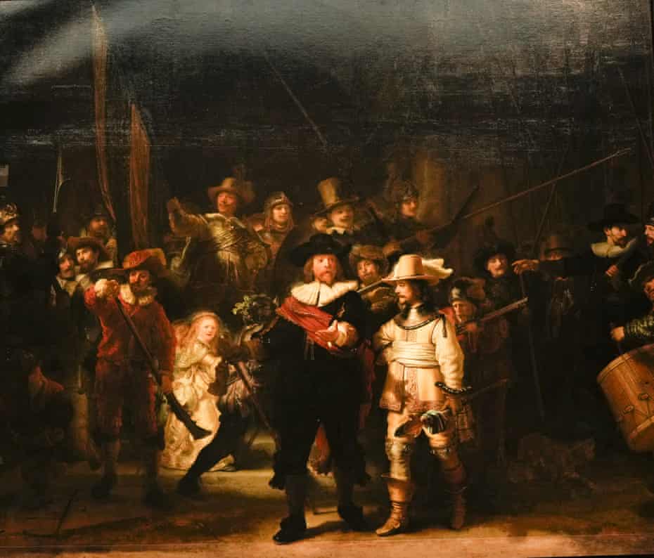 O schiță ascunsă a fost descoperită sub tabloul „Rondul de noapte”, de Rembrandt 2 4547