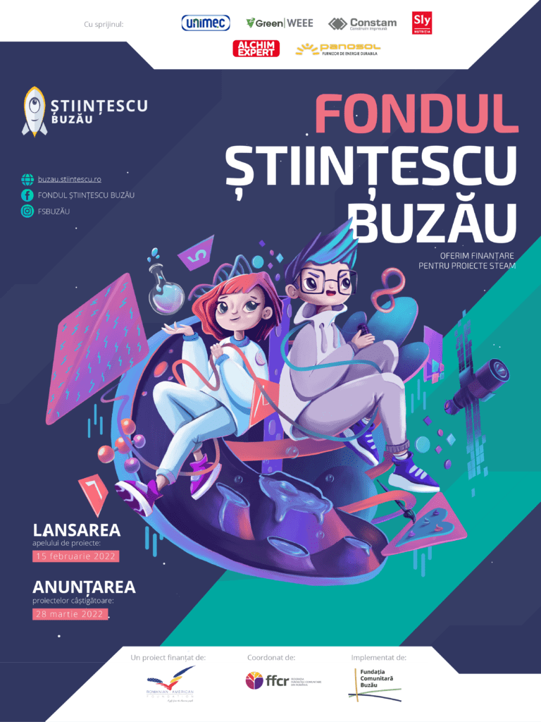Fundația Comunitară Buzău anunță lansarea Fondului Științescu Buzău 1 Afis Stiintescu Buzau