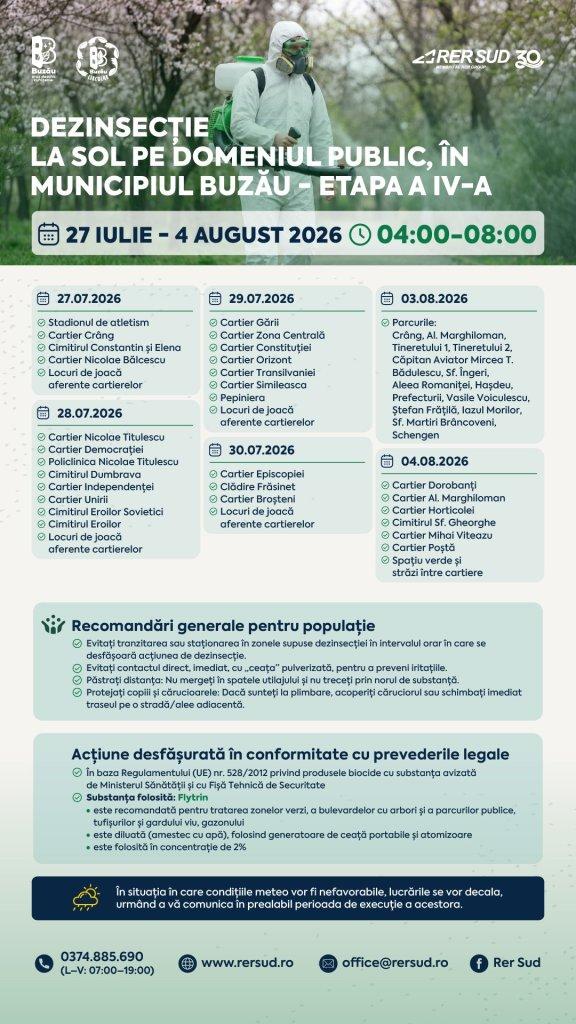 Dezinsectie la sol etapa a 4a 2026