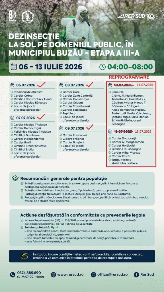 Dezinsectie reprogarata pe 14 15 iulie 2026 din et a3a